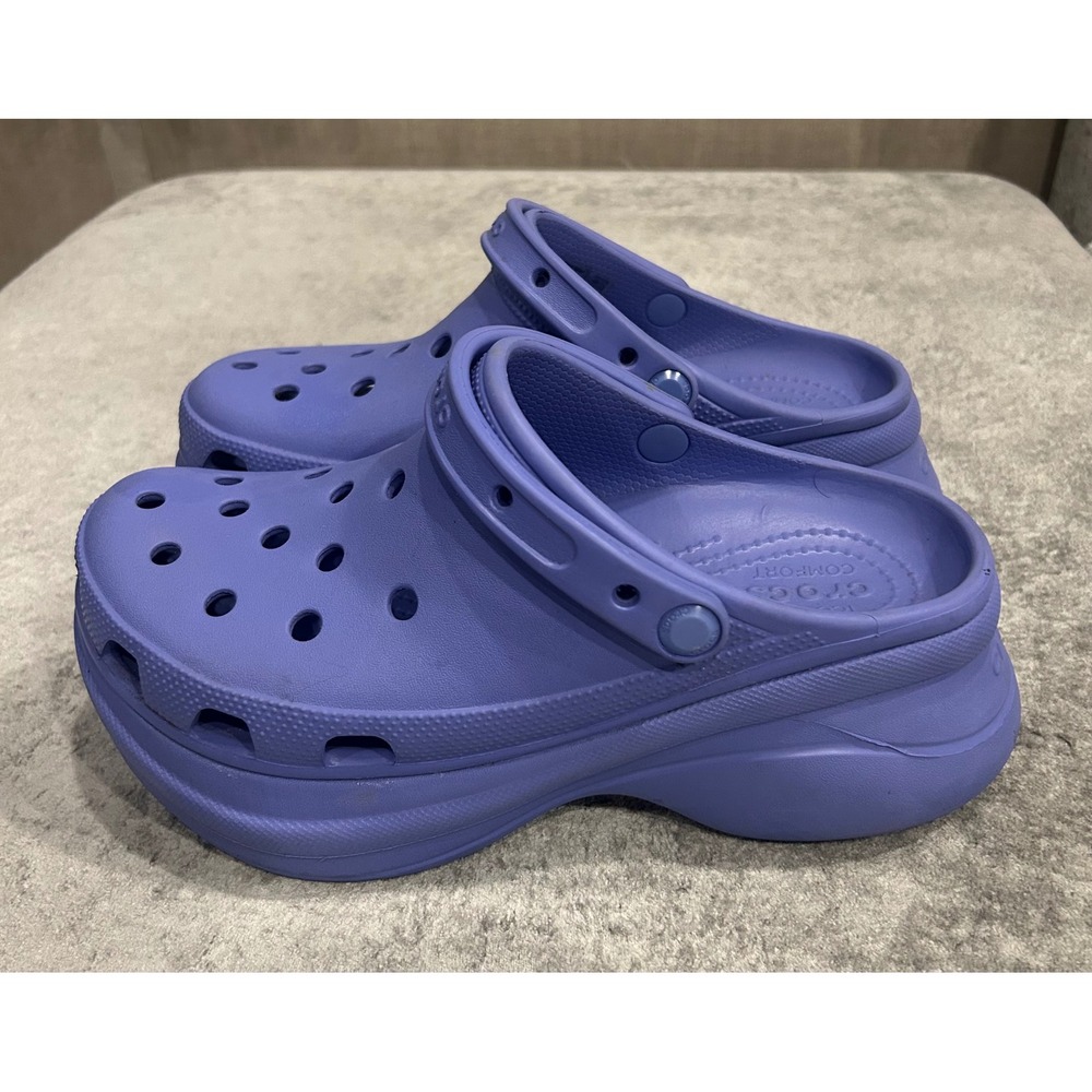 Crocs Classic Crush Clog Purple Platform Sandals Womens Size 10 207521-5PS RS3